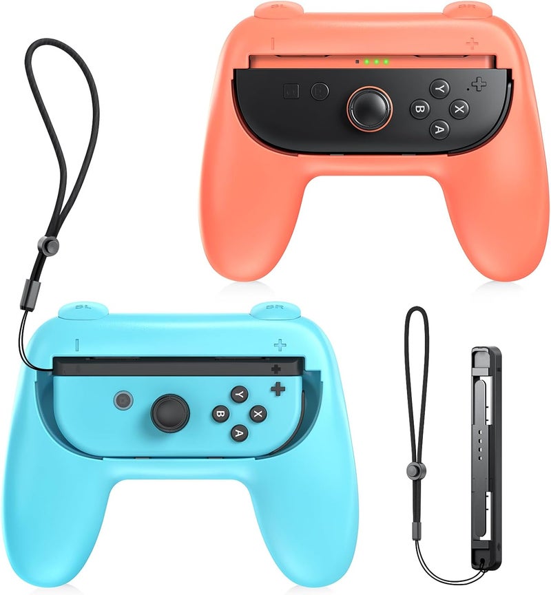 FYOUNG [Both for Switch 2 and 1] Hand Grips for Nintendo Switch 2/Switch Controllers, Comfortable Grip for Joycon 2&for Joy con Accessories, Ergonomic Handle Holder Reduces Hand Fatigue - Image 1